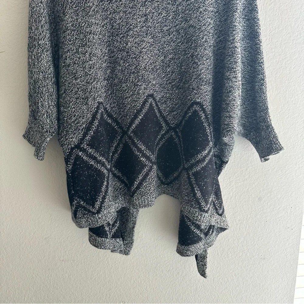 Madewell All Angles Open Front Sweater Gray Drapey Oversized Boho Size M/L